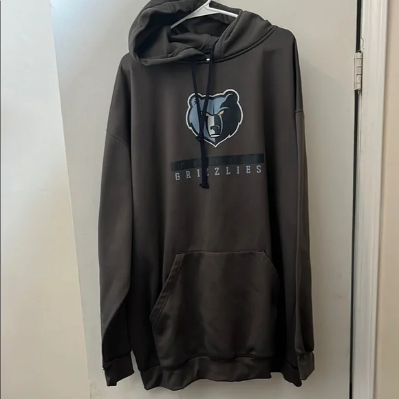 Size 4XLT Grizzlies Gray Hoodie - Picture 2 of 5